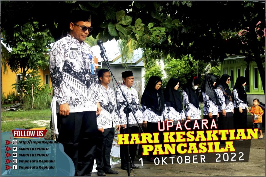 Kepala SMP Negeri 1 Kepenuhan Hulu, Pimpin Upacara Peringatan Hari Kesaktian Pancasila 2022